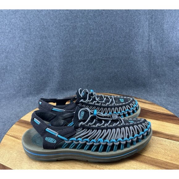 Keen Uneek Mens Size 8 Blue Water River Paracord Bungee Sandals 1013085 - Picture 1 of 10